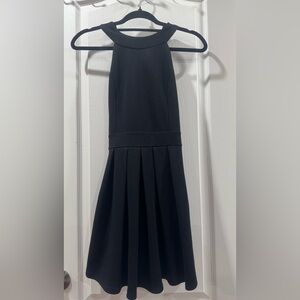 Chelsea Black Pleated Skirted Dress